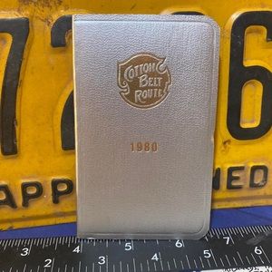 Vintage 80s 1980 Cotton Belt Route Railroad Employee Journal / Date Booklet